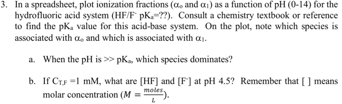 In a spreadsheet, plot ionization fractions and (