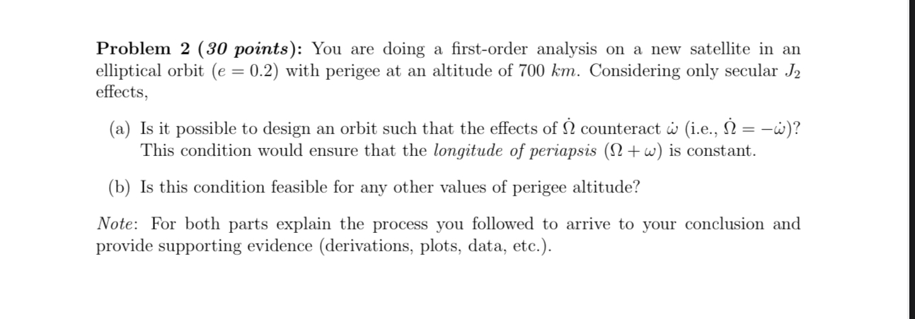 Problem 2 ( 3 0 points ) : You are doing a first
