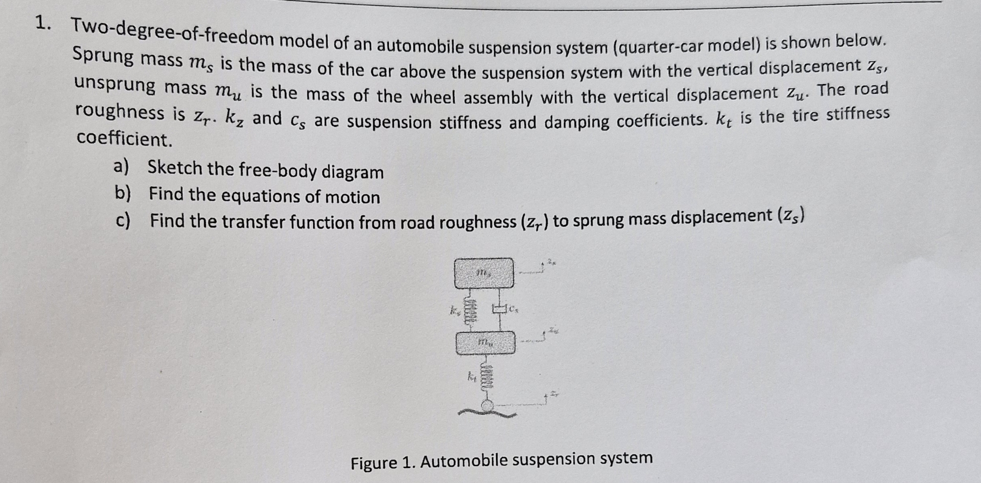 Two - degree - of - freedom model of an