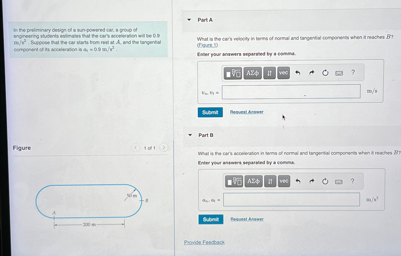 Part A In the preliminary design of a sun -