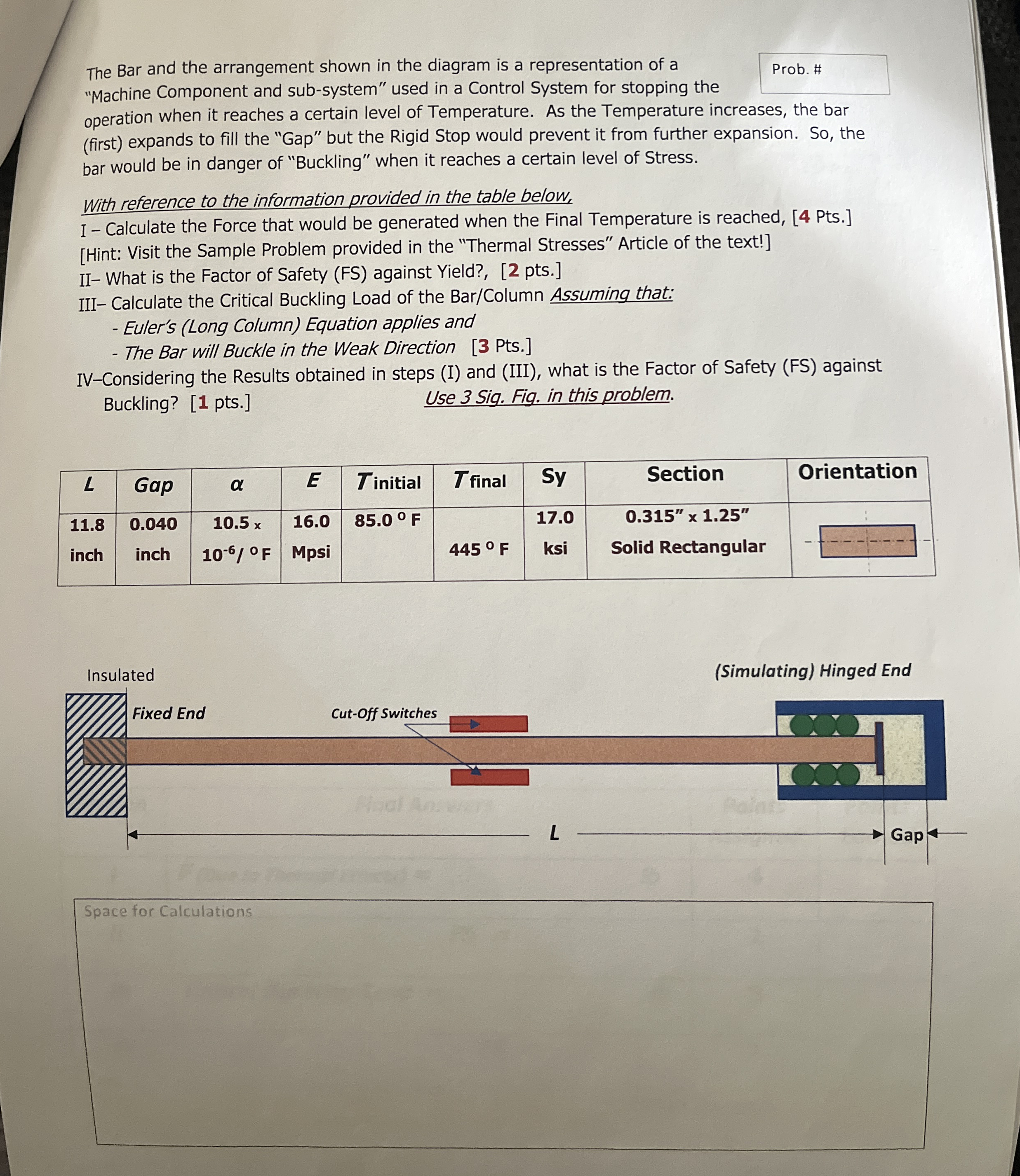 The Bar and the arrangement shown in the diagram