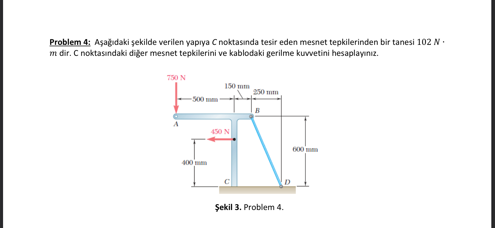 Problem 4 : A a daki ekilde verilen yap ya C