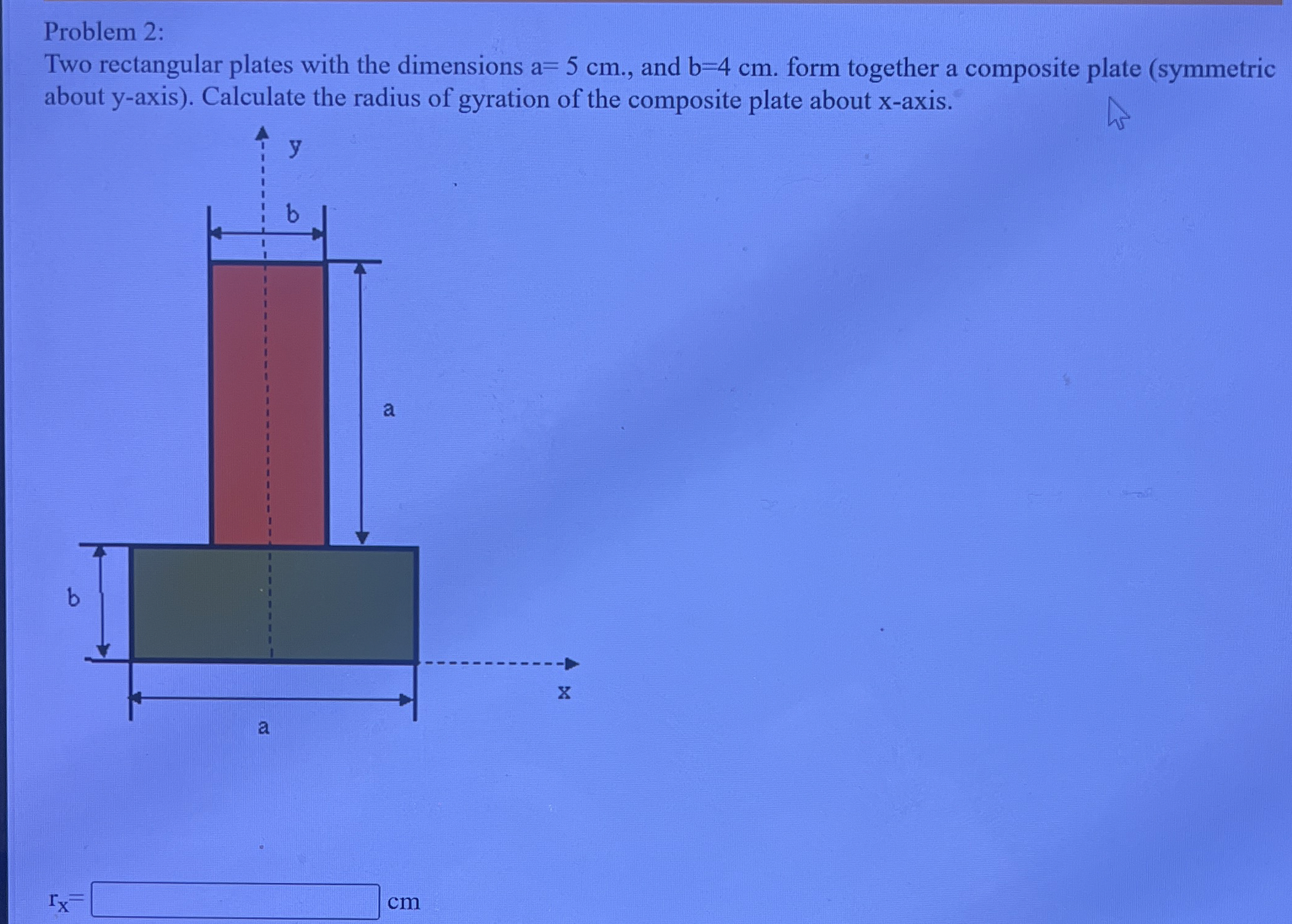 Problem 2 : Two rectangular plates with the
