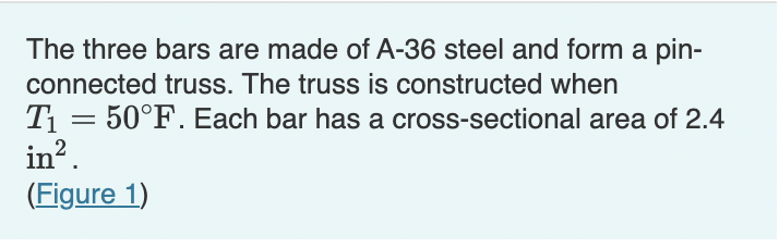 The three bars are made of A - 3 6 steel and form