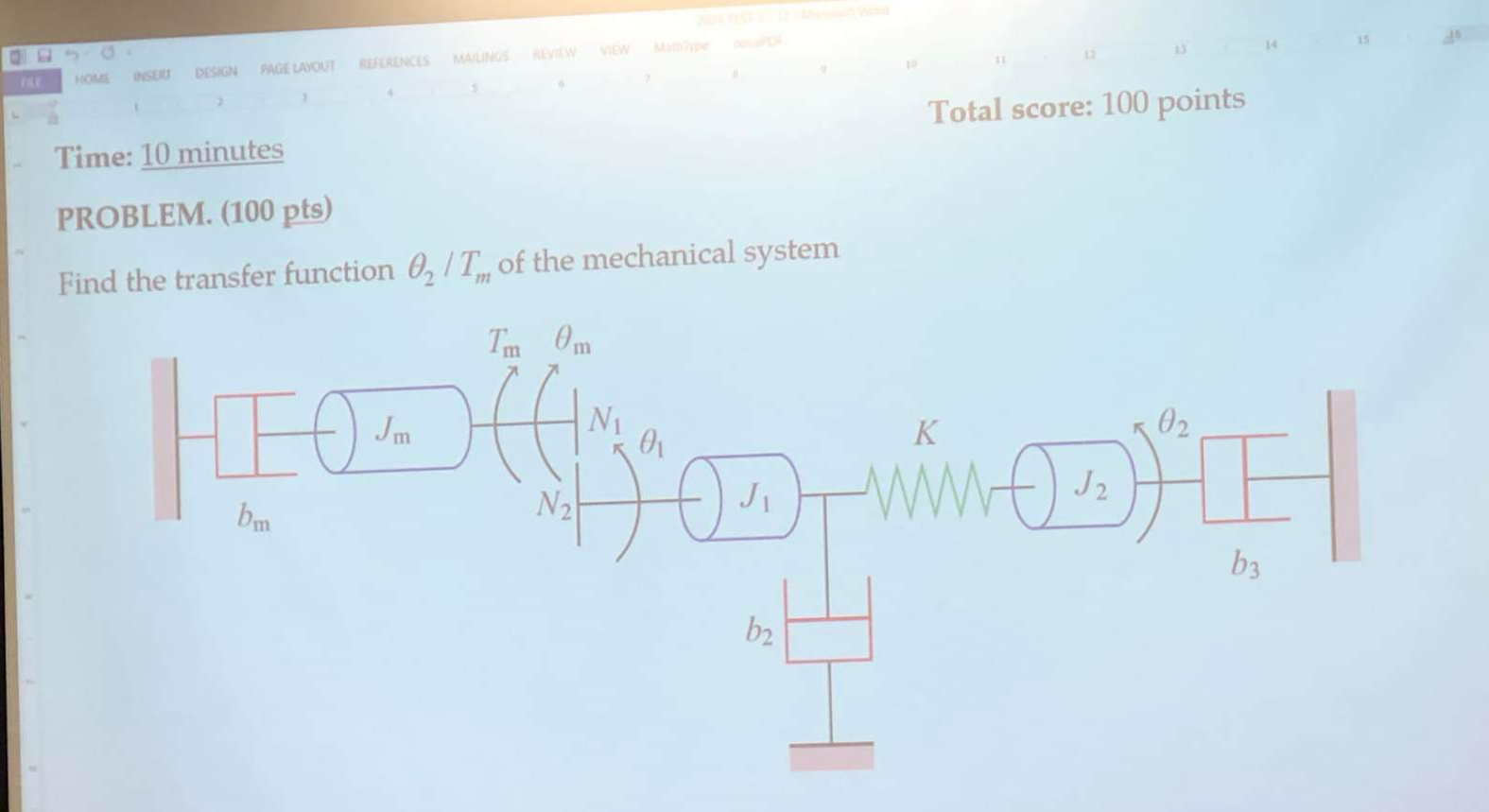 Time: 1 0 minutes Total score: 1 0 0 points