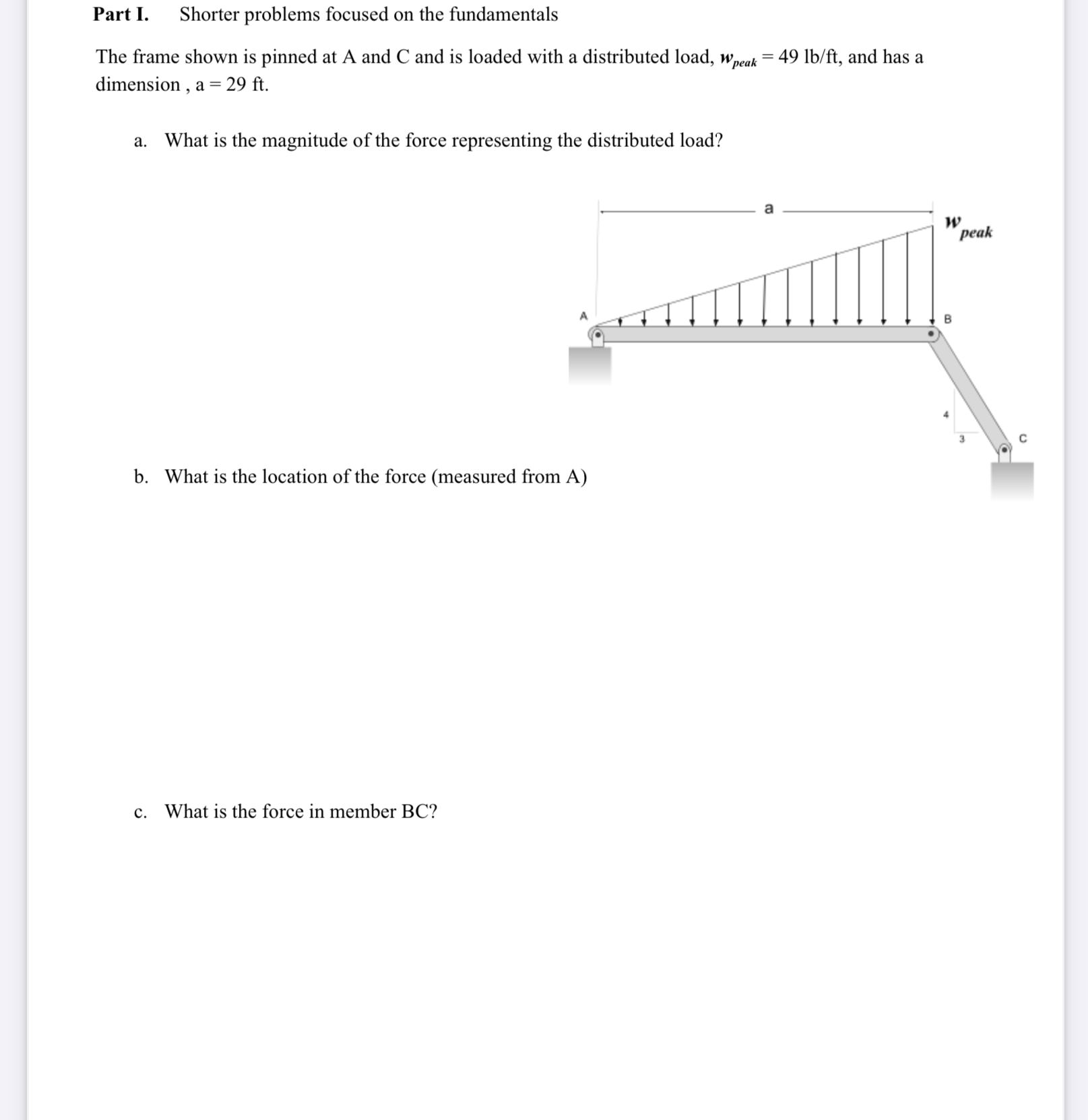 Part I. Shorter problems focused on the