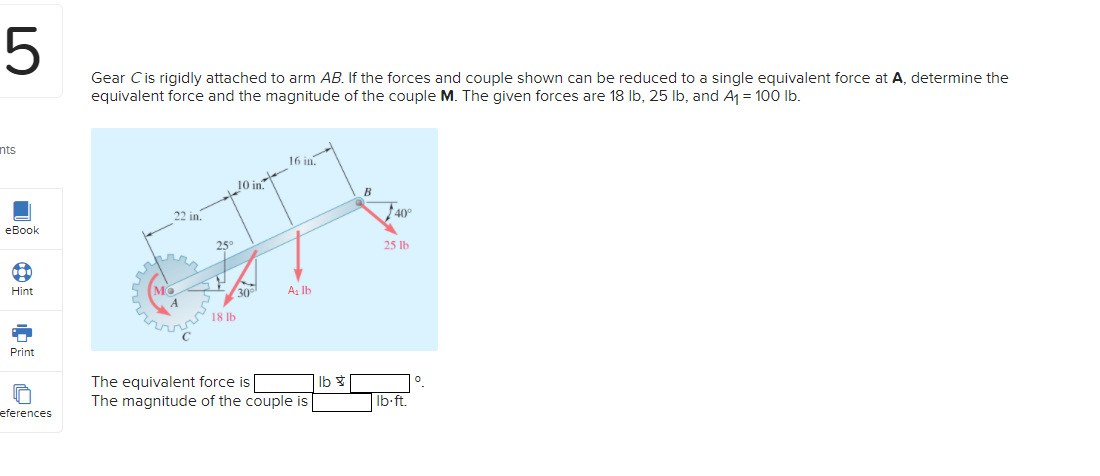 Gear C is rigidly attached to arm A B . If the