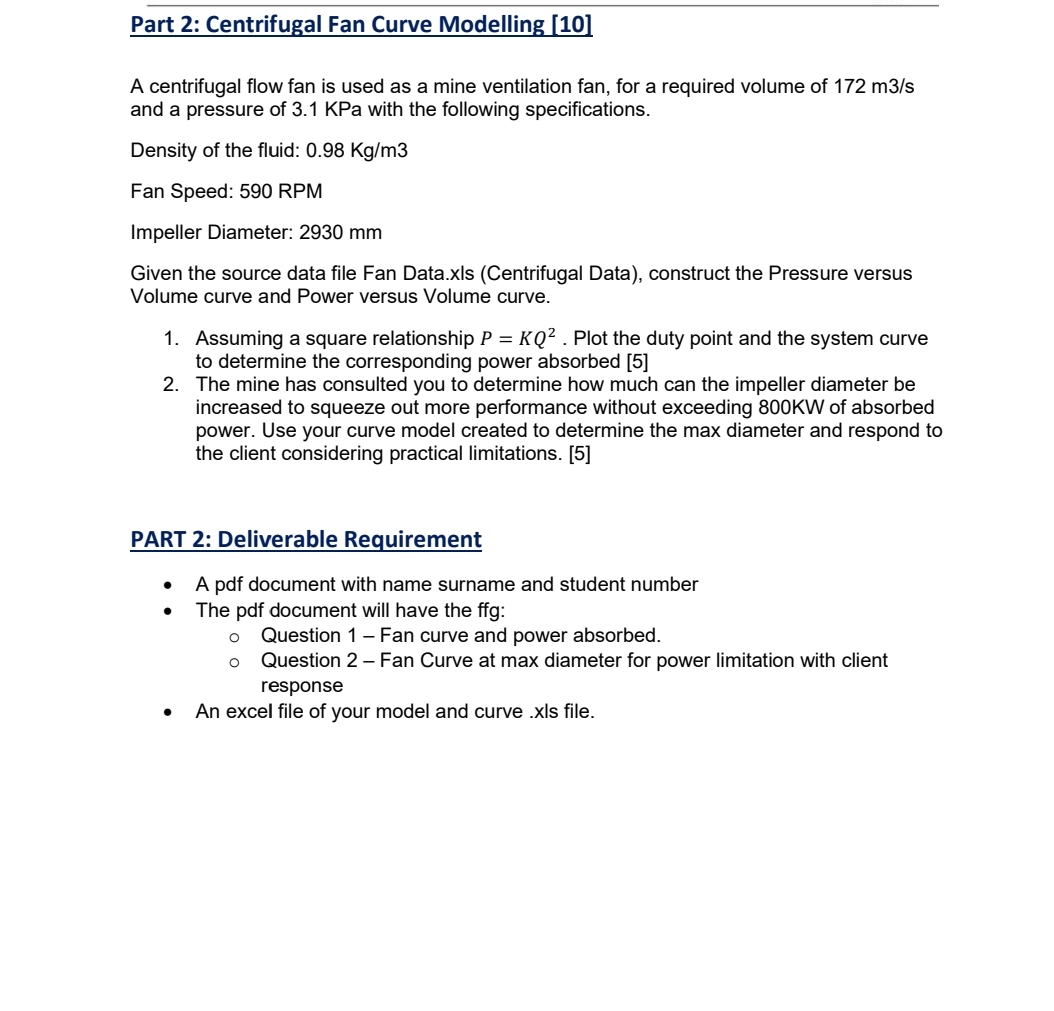 Part 2 : Centrifugal Fan Curve Modelling [ 1 0 ]