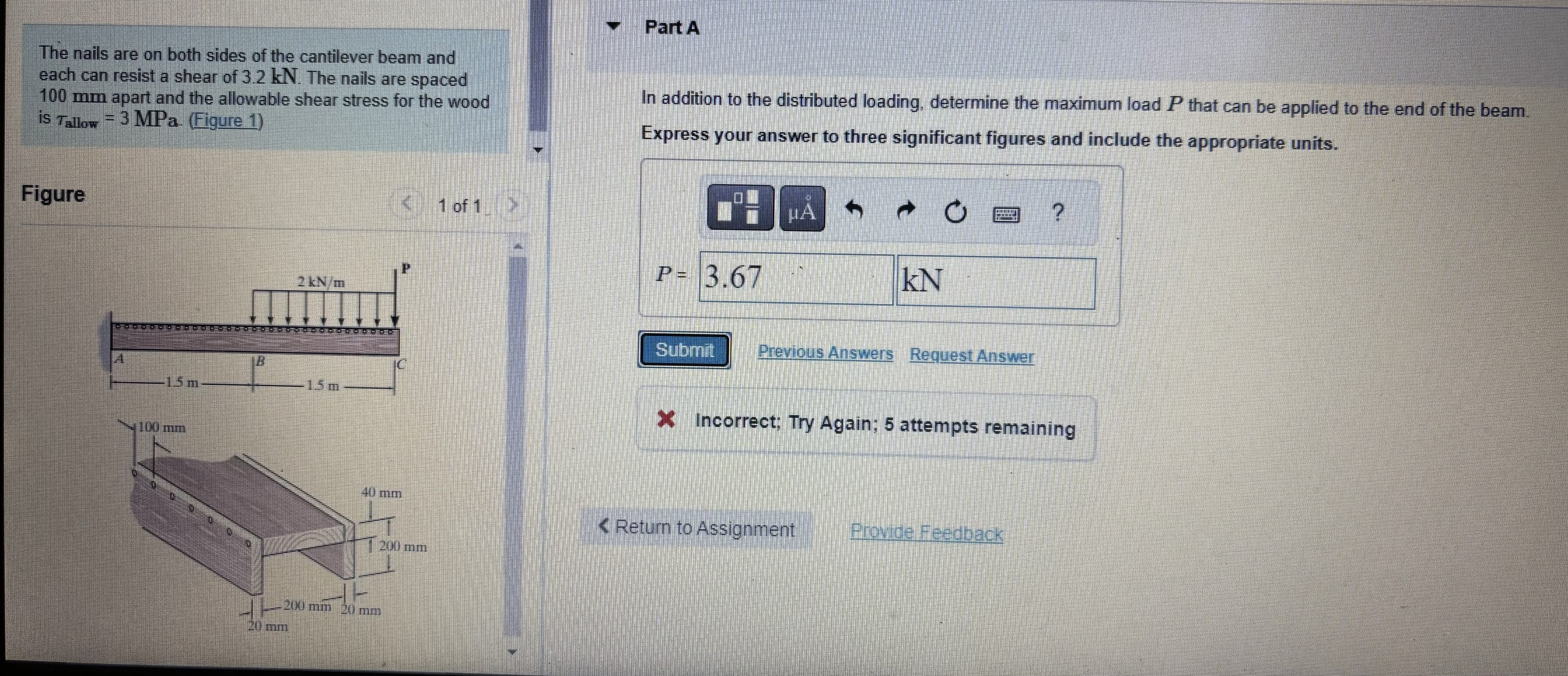 The nails are on both sides of the cantilever