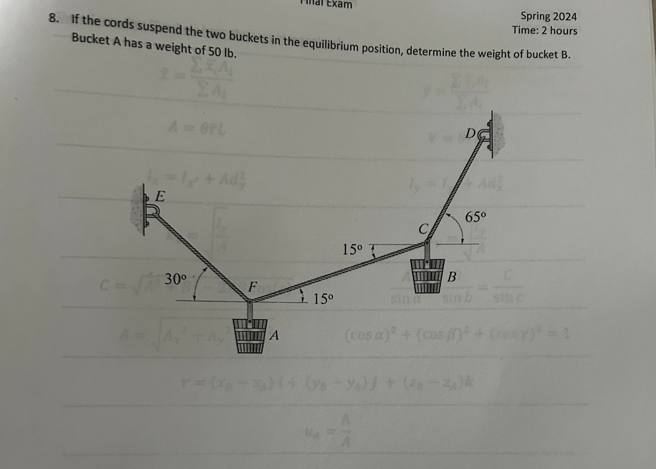 Bucket A has a weight the buckets in the