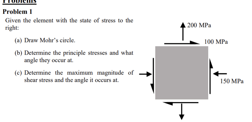 Problem 1 Given the element with the state of
