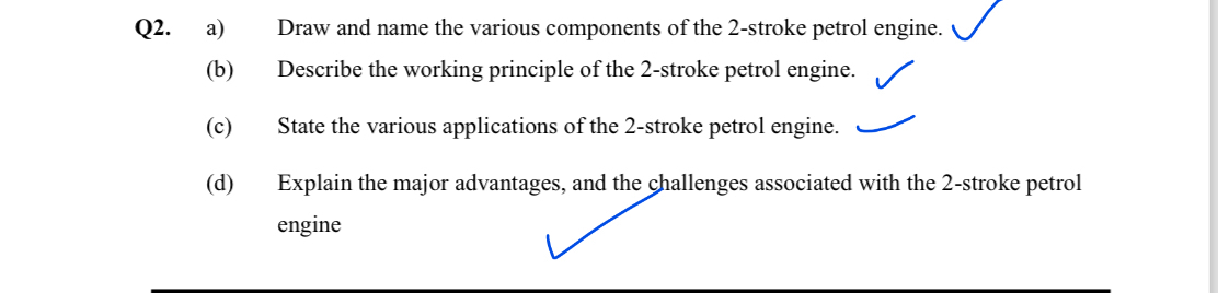 Q 2 . a ) Draw and name the various components of