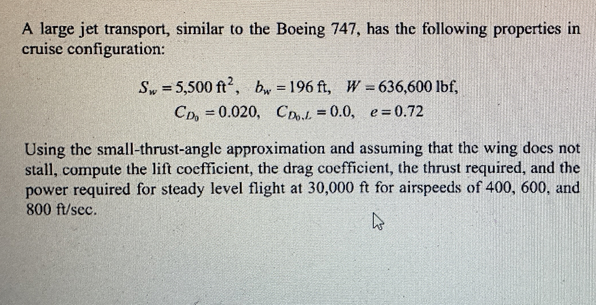 A large jet transport, similar to the Boeing 7 4