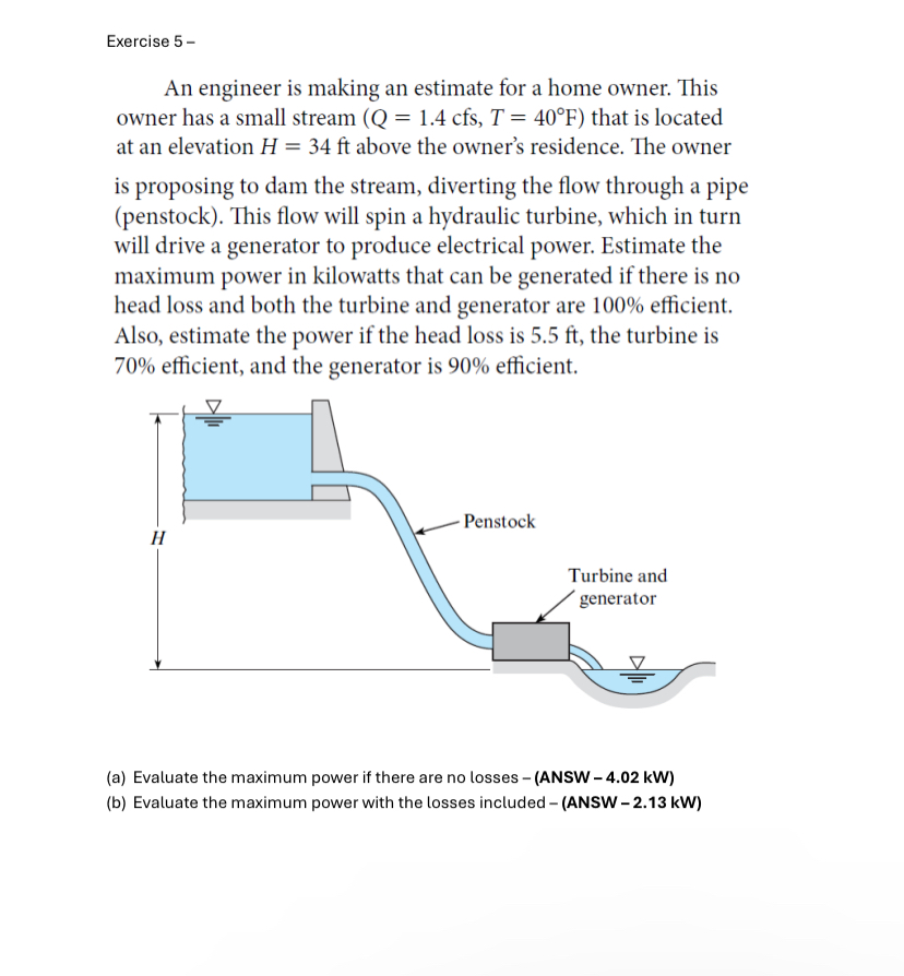 Exercise 5 - An engineer is making an estimate