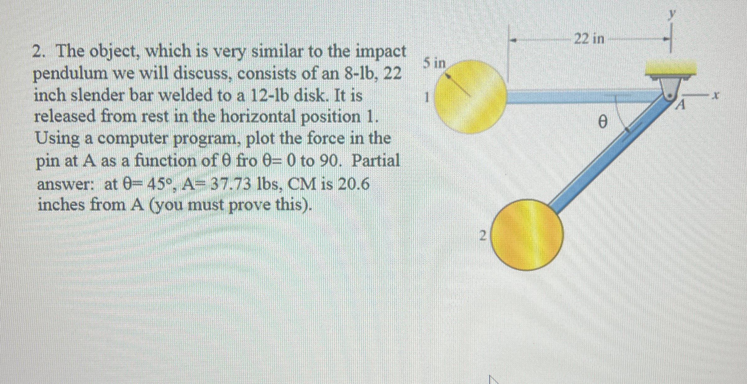 The object, which is very similar to the impact