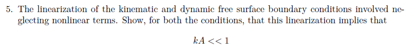 5 . The linearization of the kinematic and