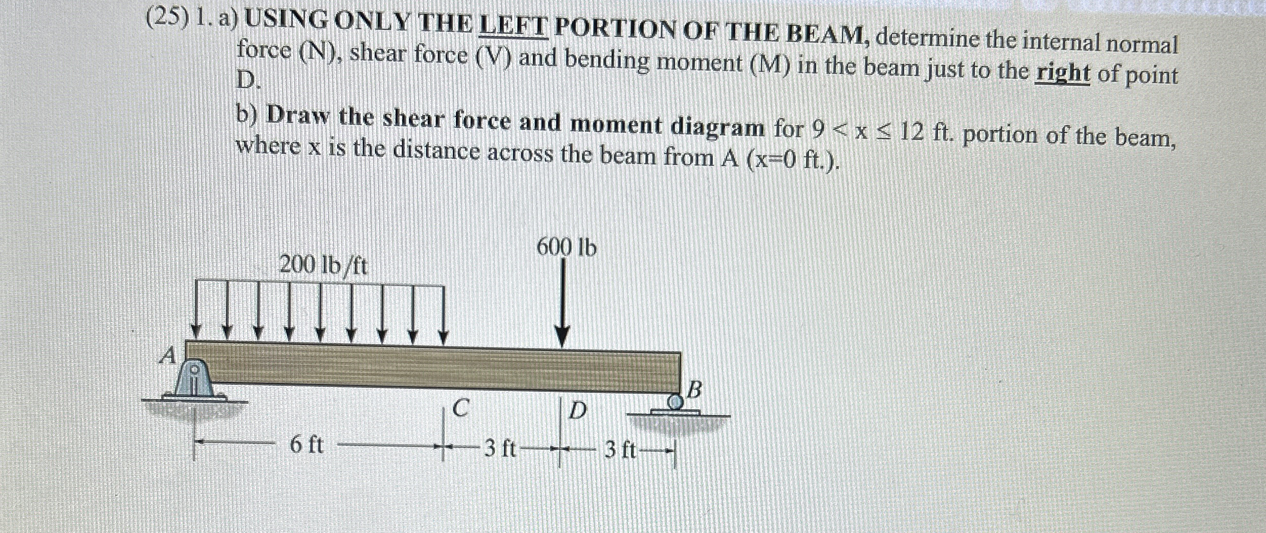 ( 2 5 ) 1 . a ) USING ONLY THE LEFT PORTION OF