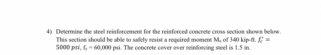 Determine the steel reinforcement for the