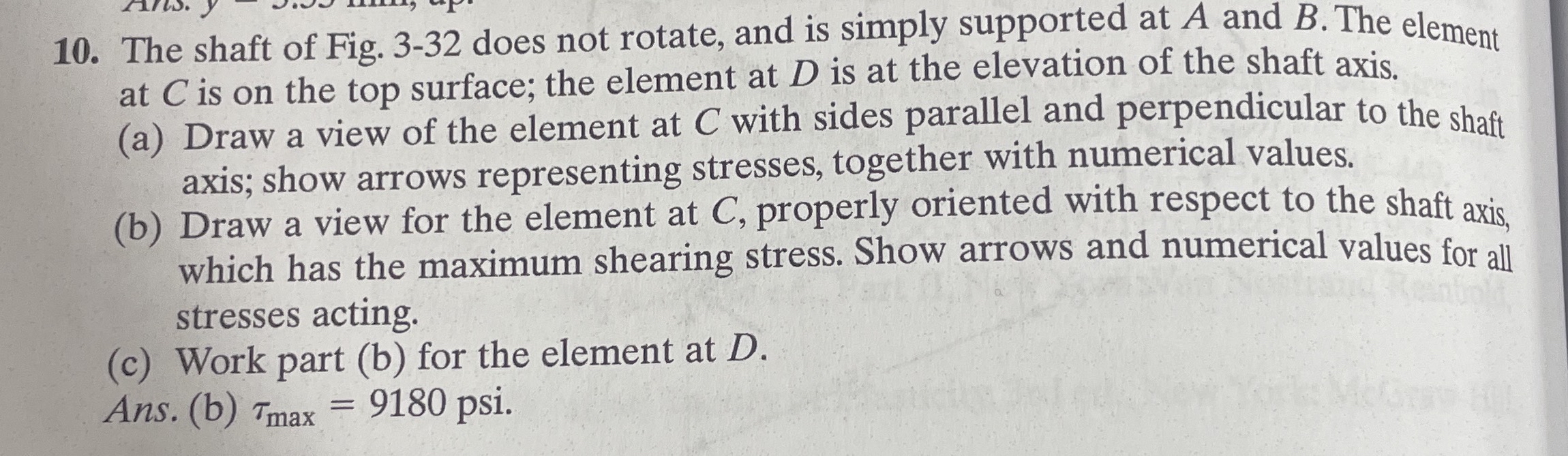 The shaft of Fig. 3 - 3 2 does not rotate, and is