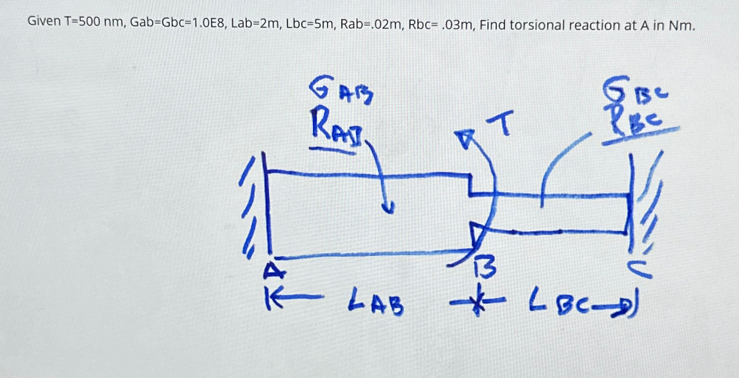 Given T = 5 0 0 n m , Gab = G b c = 1 . 0 E 8 ,