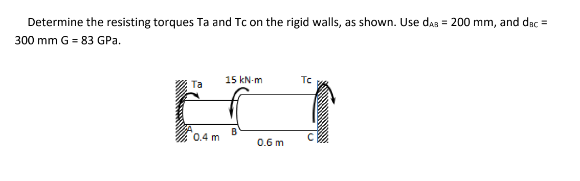 Determine the resisting torques Ta and Tc on the