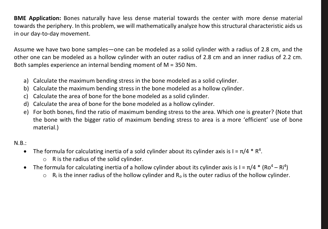 BME Application: Bones naturally have less dense