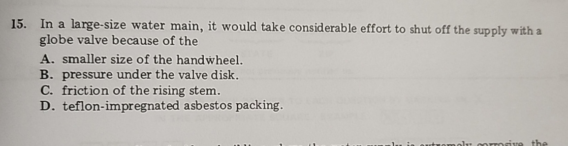 in a large water main it would take considerable