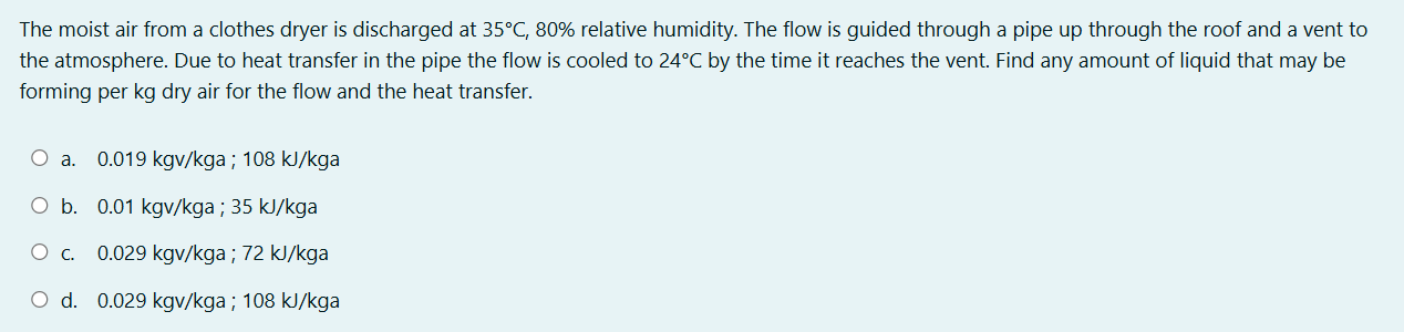 The moist air from a clothes dryer is discharged
