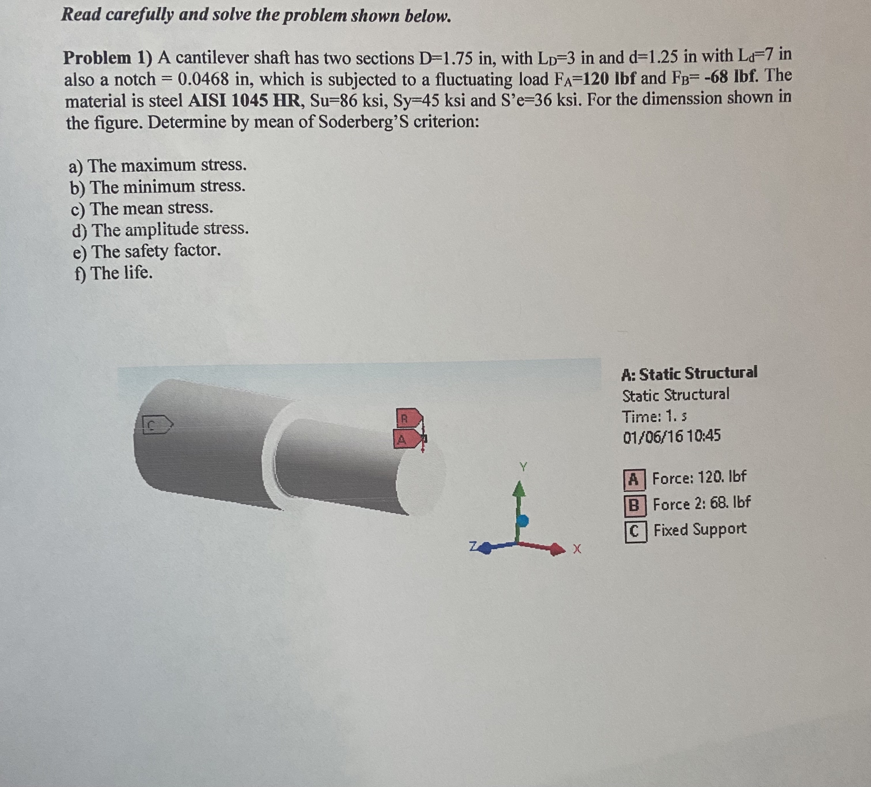 Read carefully and solve the problem shown below.