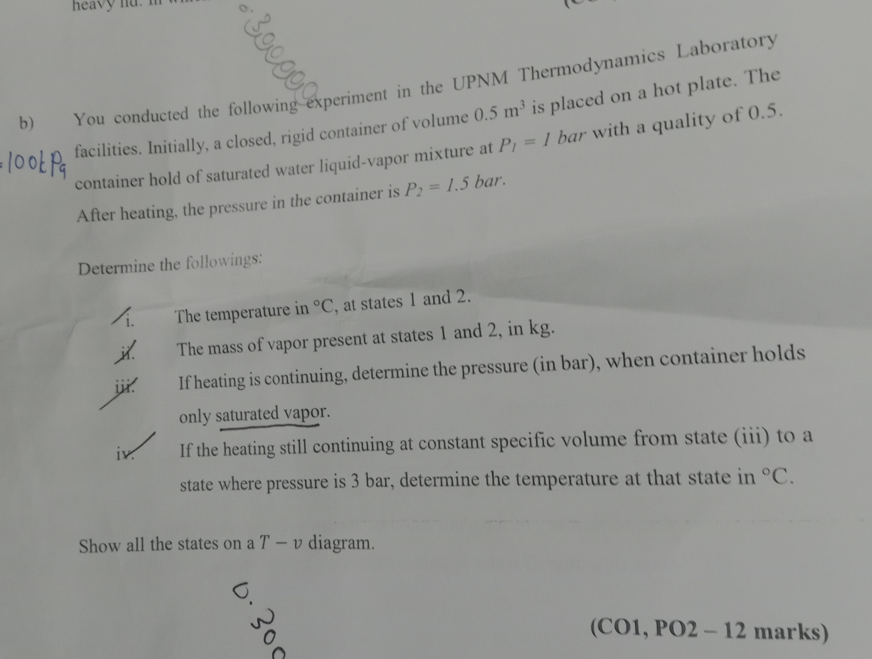 You conducted the following experiment in the