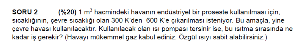 SORU 2 ( \ % 2 0 ) \ ( 1 \ mathrm { ~m } ^ { 3 }