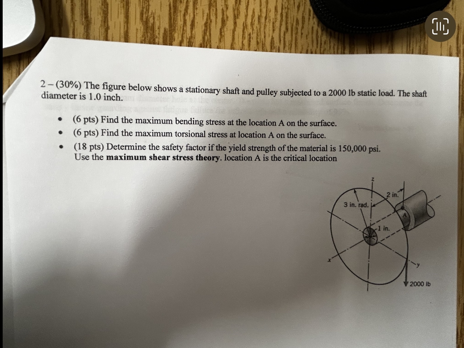 2 - ( 3 0 % ) The figure below shows a stationary