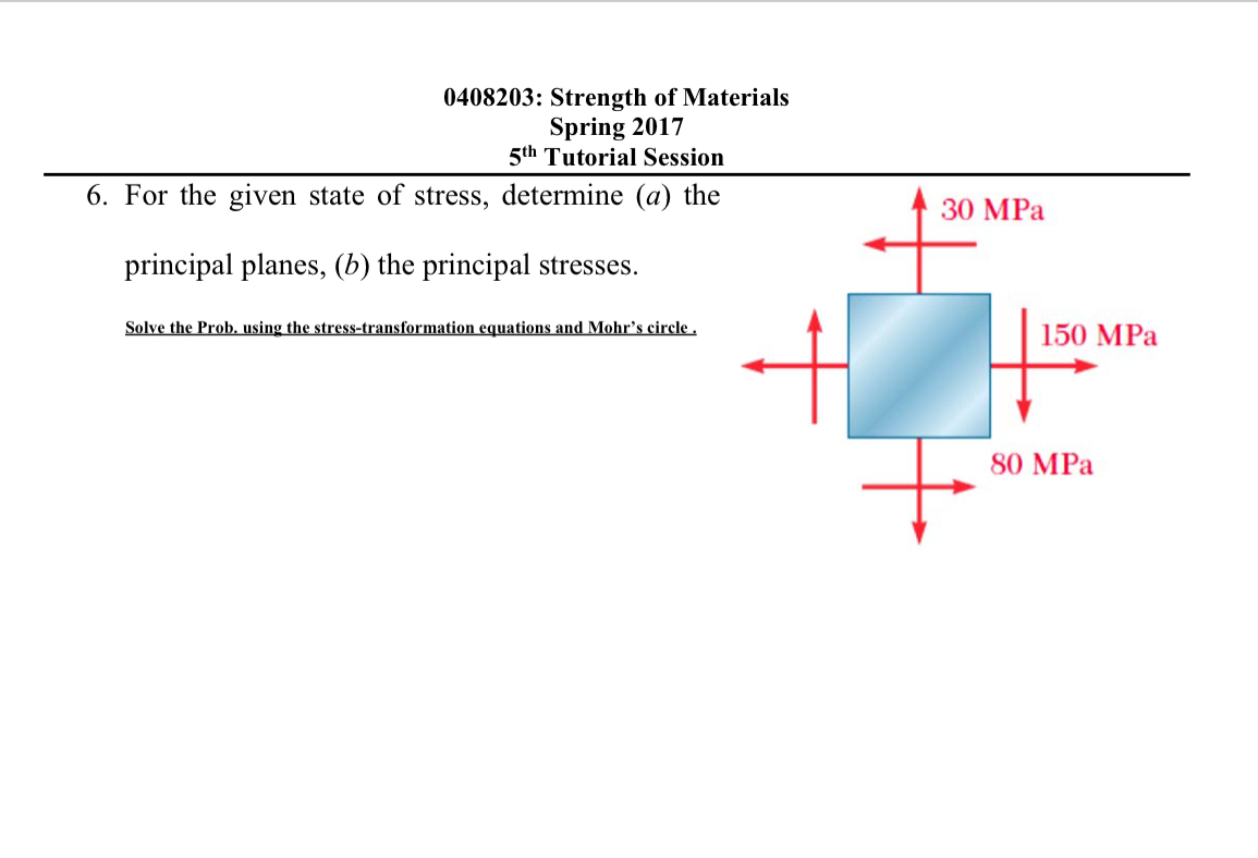 0 4 0 8 2 0 3 : Strength of Materials Spring 2 0