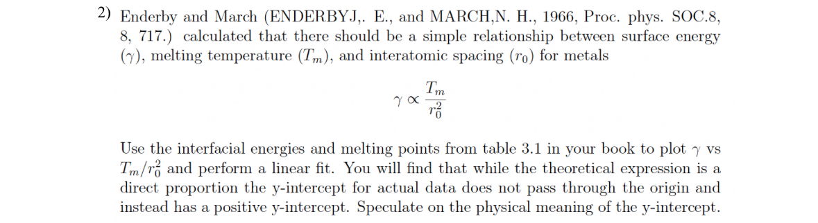 Enderby and March ( ENDERBYJ , . E . , and