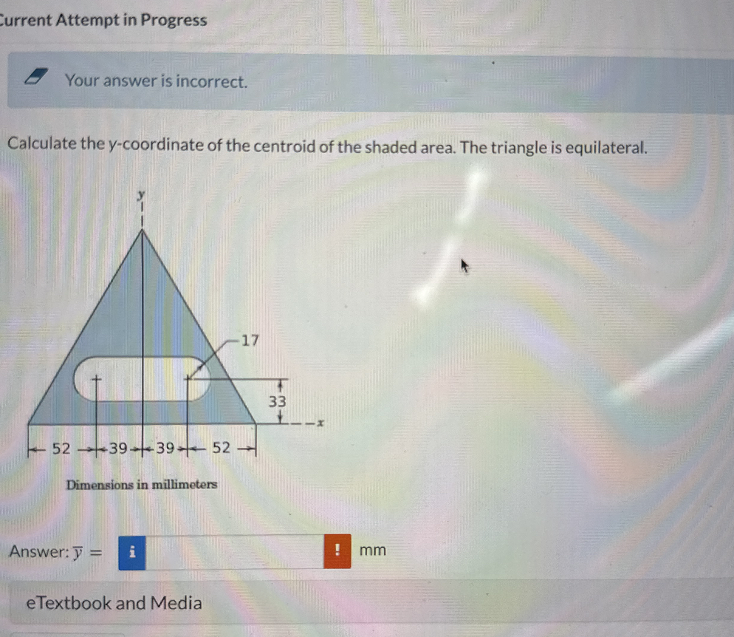 Urrent Attempt in Progress Your answer is