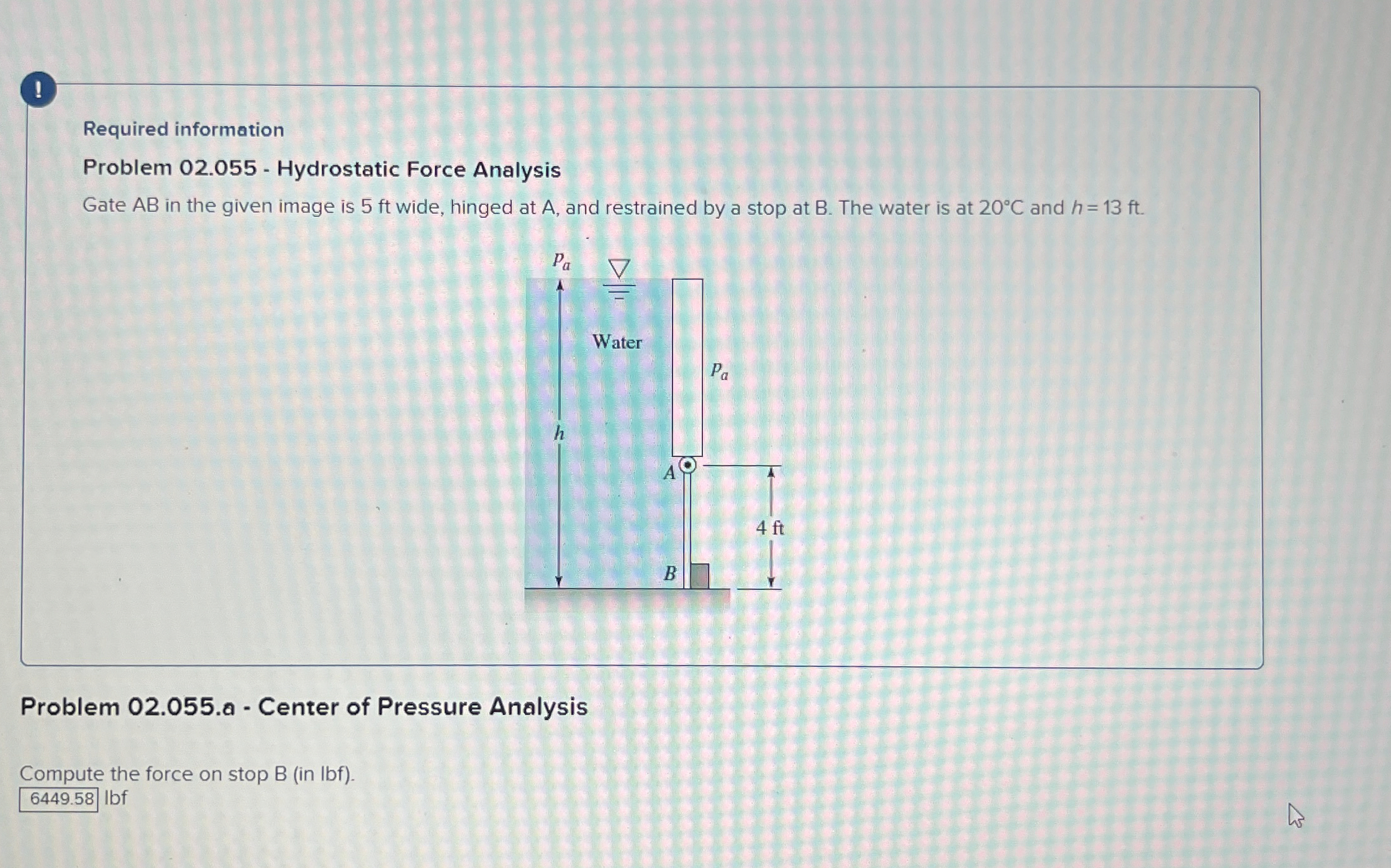Required information Problem 0 2 . 0 5 5 -