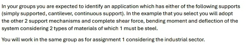 your groups you are expected to identify an