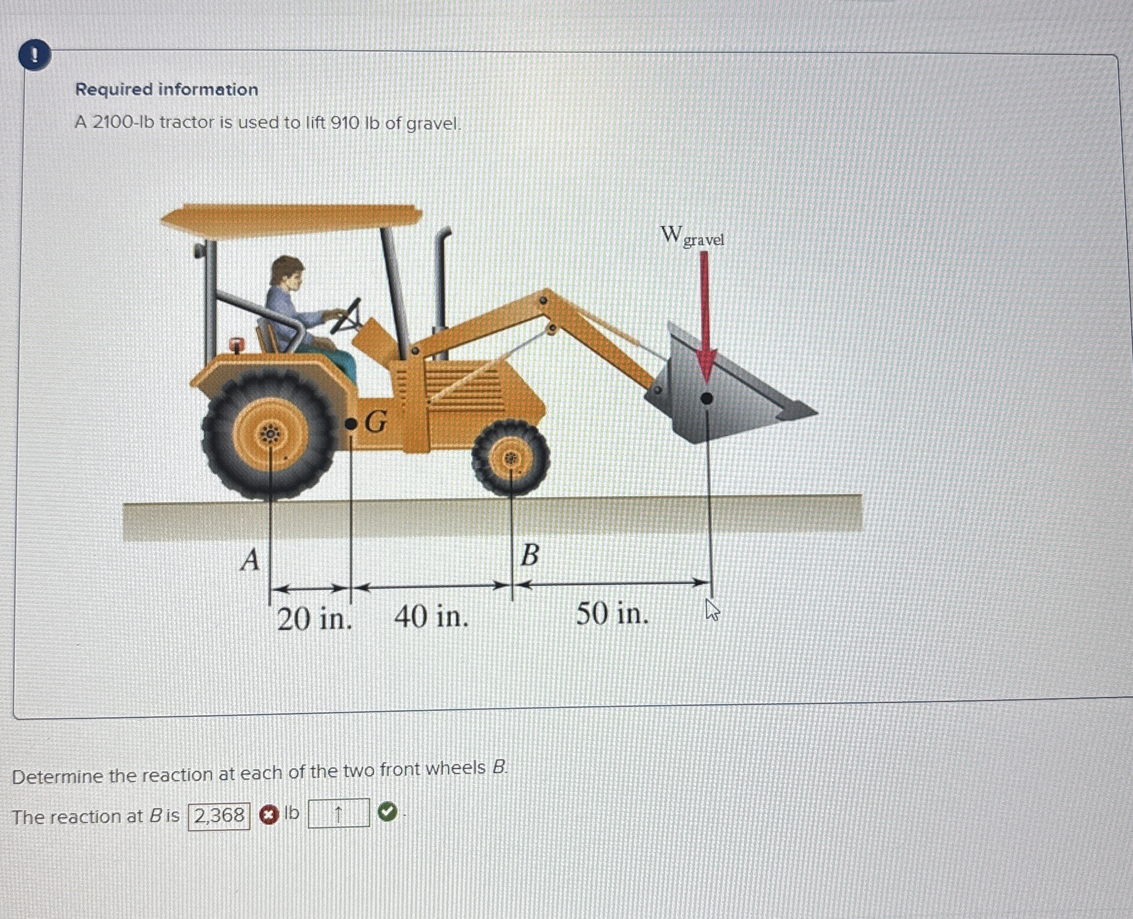 ! Required information A 2 1 0 0 - l b tractor is