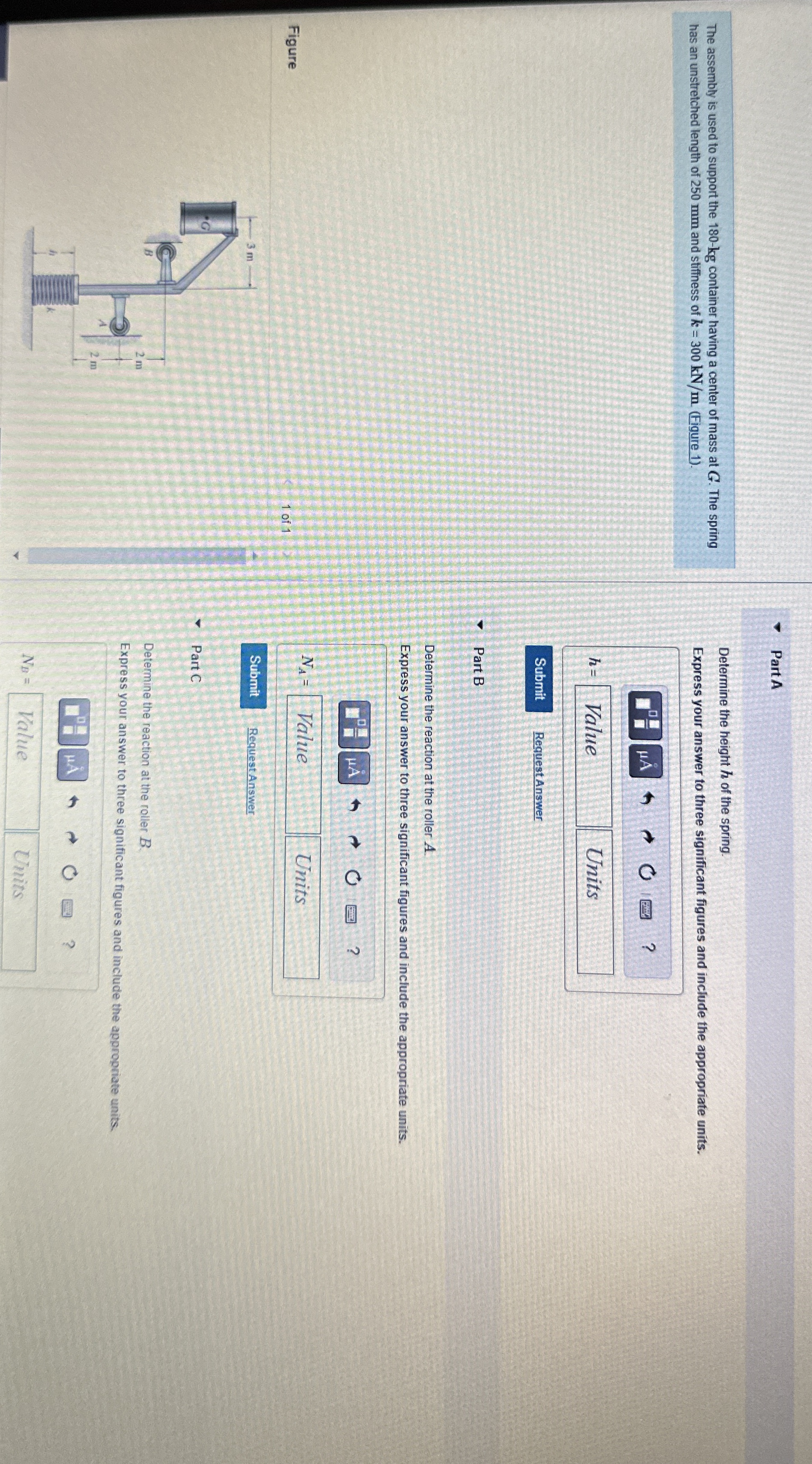 The assembly is used to support the 1 8 0 - kg
