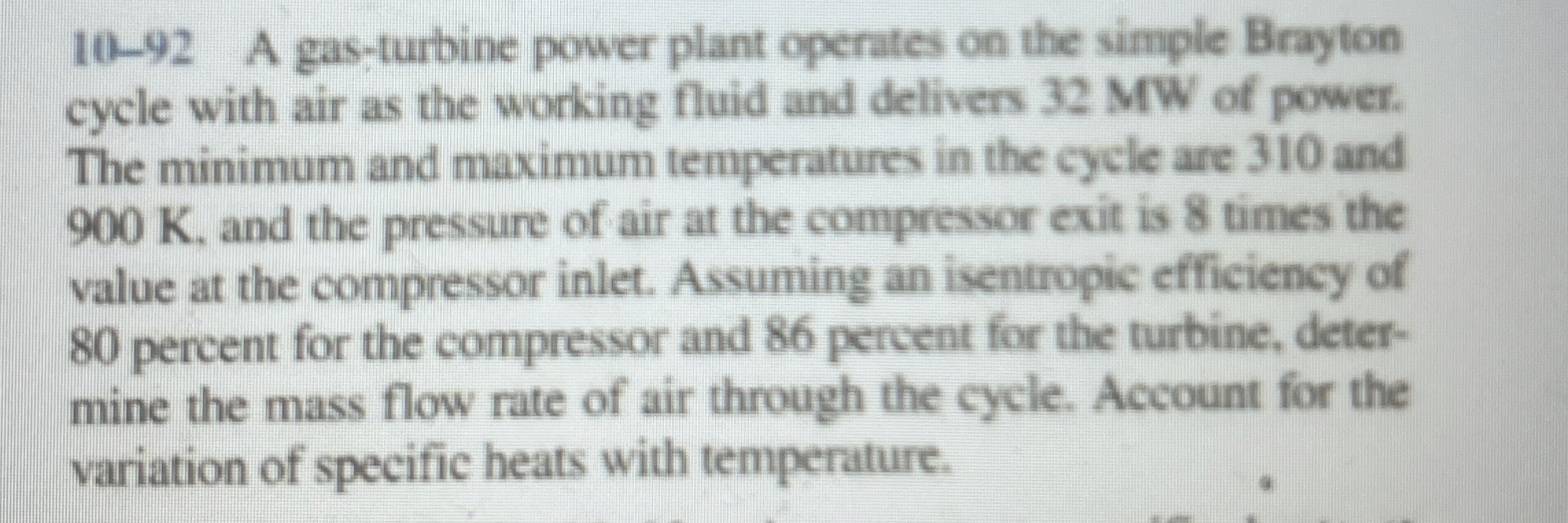PLEASE HELP SOLVE! 1 0 - 9 2 A gas - turbine