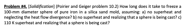 ( Poirier and Geiger problem 1 0 . 2 ) How long