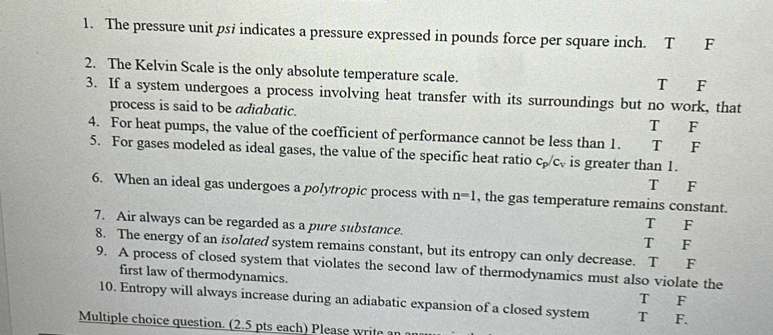 The pressure unit indicates a pressure expressed