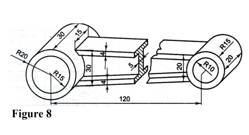 Draw the plan and elevation of the connecting rod