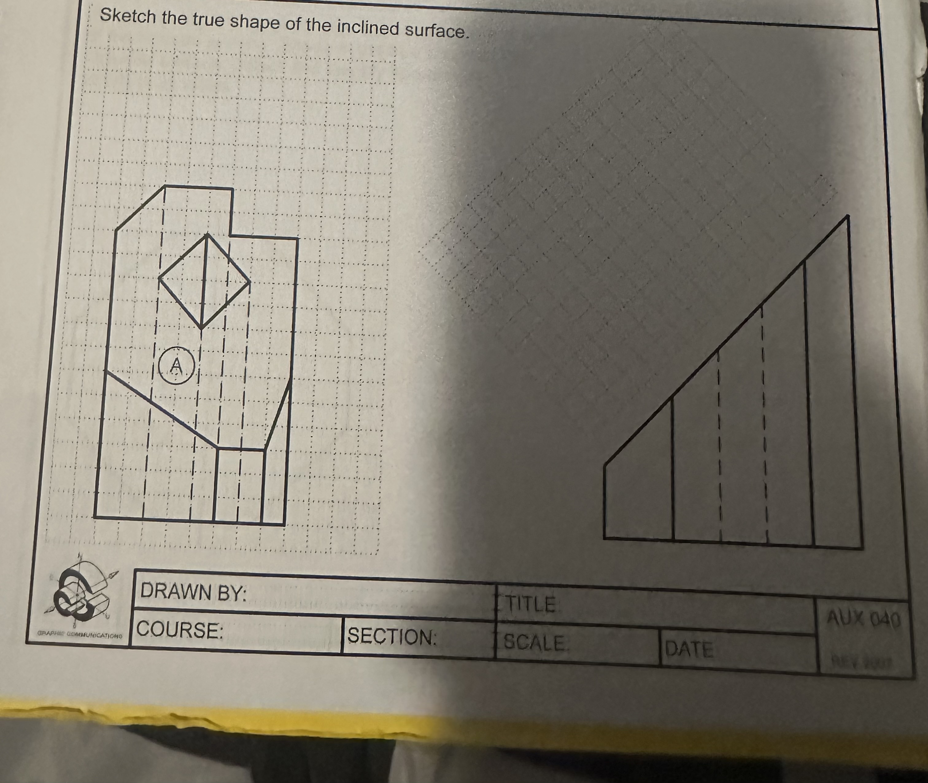Sketch the true shane of tho innlimad - Irface. \