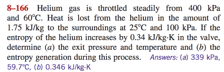 8 - 1 6 6 Helium gas is throttled steadily from 4