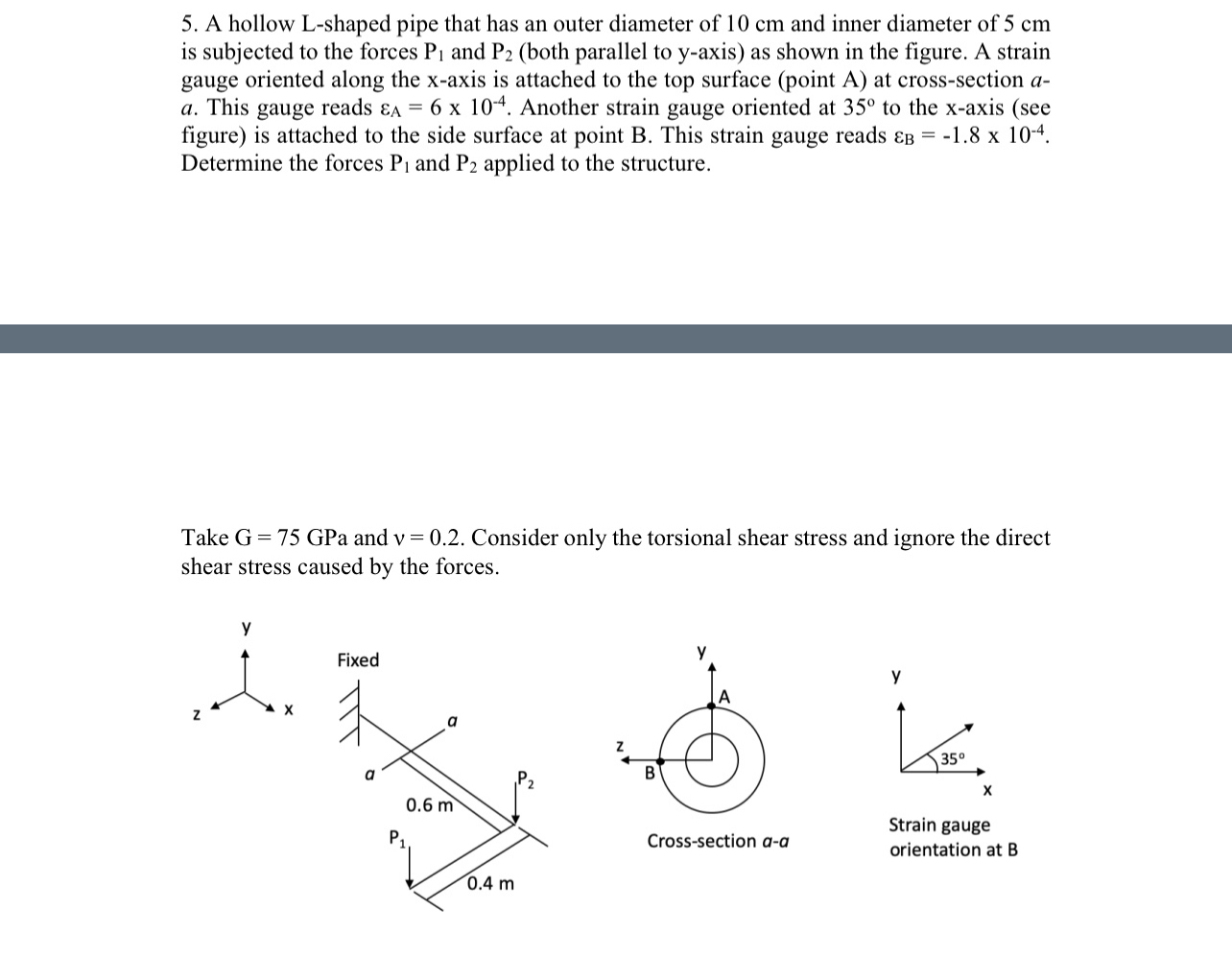 A hollow L - shaped pipe that has an outer