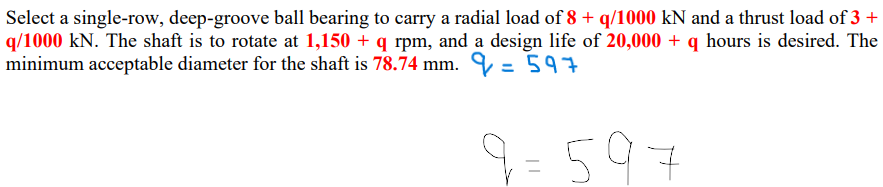 Select a single - row, deep - groove ball bearing