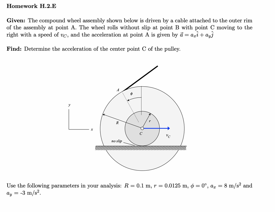 Show me the steps to solve Homework H . 2 . E