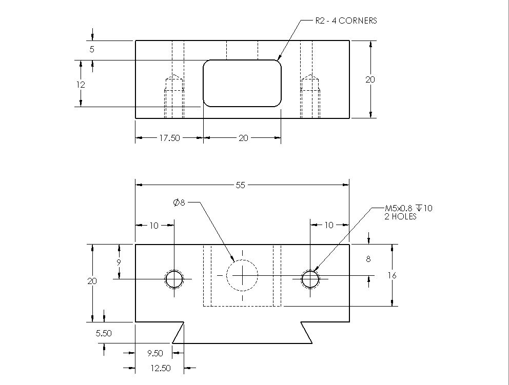 Design this part in SolidWorks step - by - step