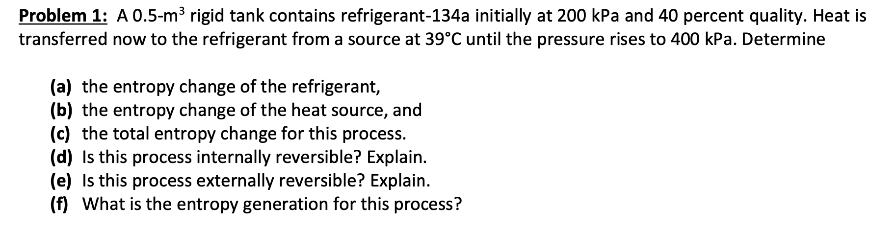 Problem 1 : A 0 . 5 - m 3 rigid tank contains